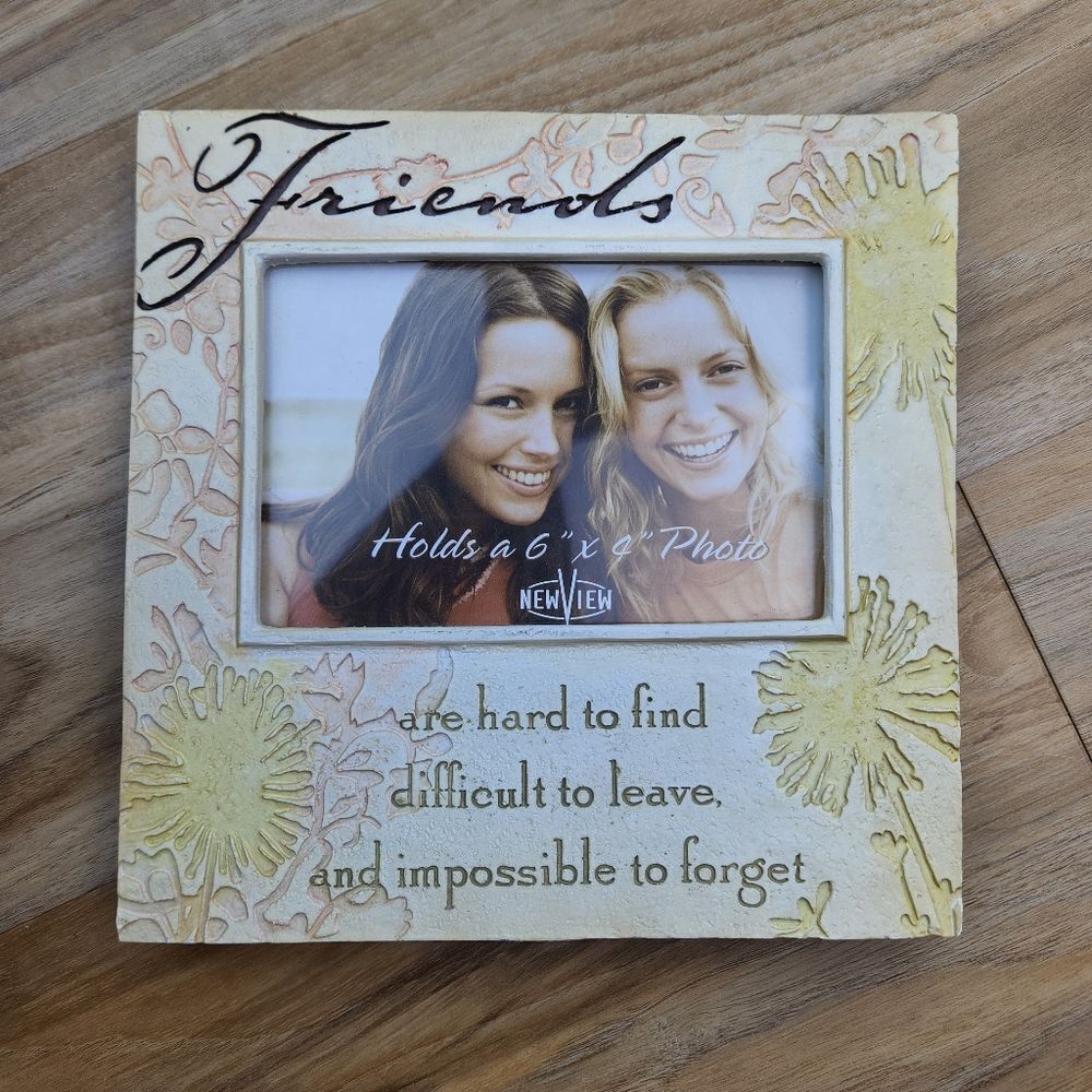 🩵New View Colored Etching "Friends" 6x4 Picture Frame